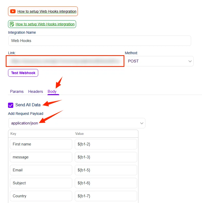 Paste the Webhook Endpoint URL