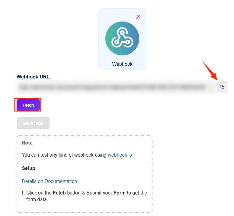Generate and copy the webhook URL