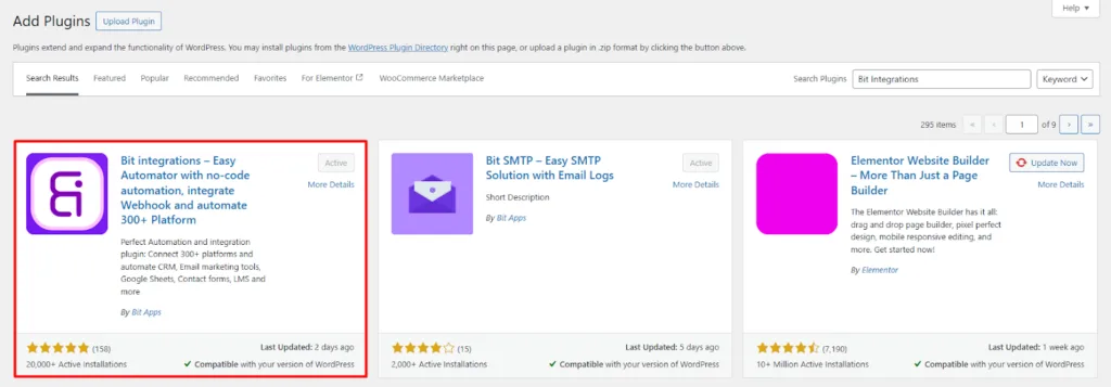 Install and activate the Bit Integrations Plugin