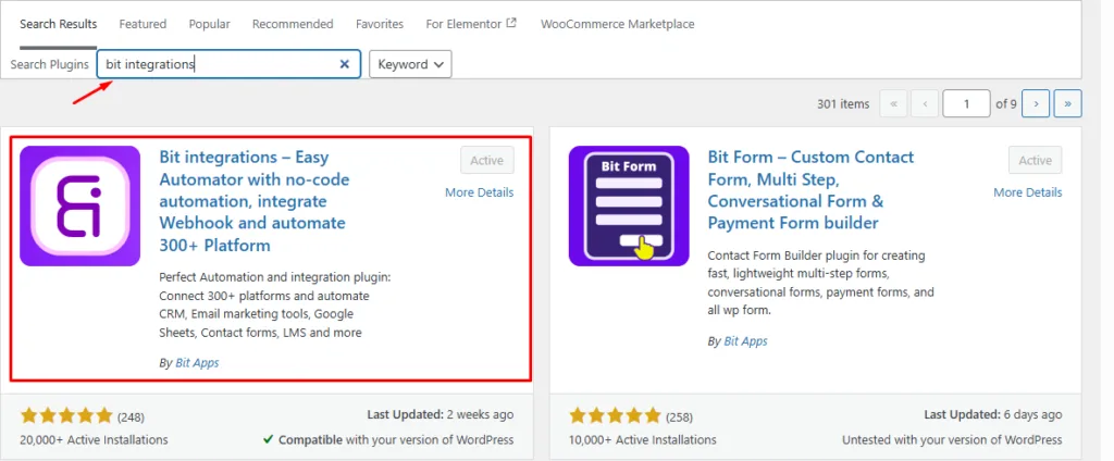 Install and activate the Bit Integrations plugin