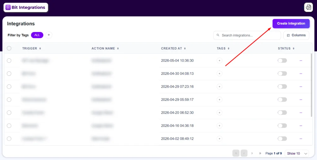 Create New Integration