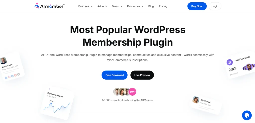 ARMember Best WooCommerce Subscription Plugins