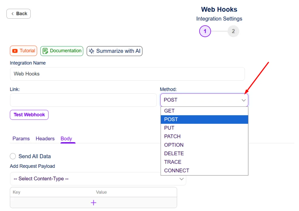 Supported HTTP Method