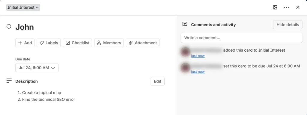 Form submission successfully added to Trello