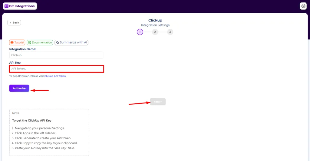 Provide Clickup login credentials