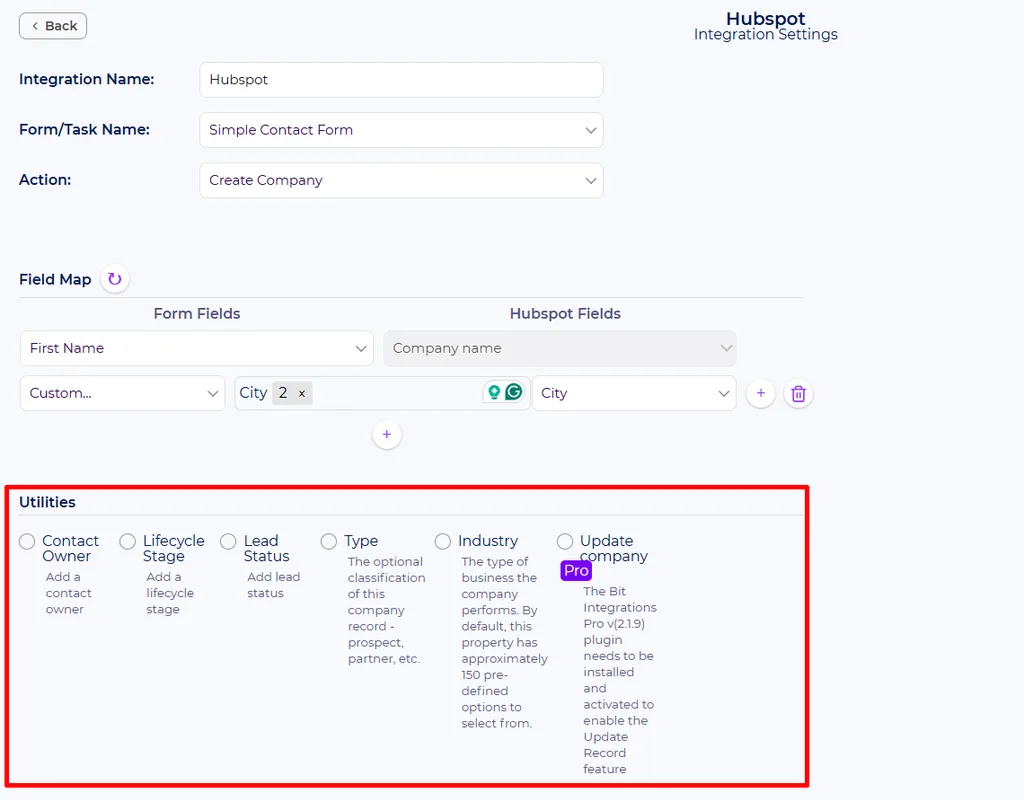 Create Company Utilities